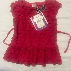Kohl's Red Ruffled Top